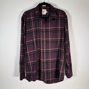 Trap - Plaid Pique Shirt in Deep Purple and Black - Youth 2XL / Mens L